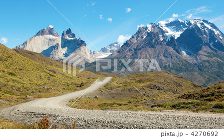 Road in Torres del Paine national park of Chile 4270692