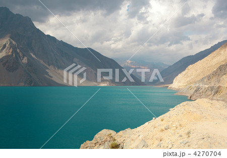 Beautiful Laguna Negra in canyon Maipo, Chile, South America Beautiful Laguna Negra in canyon Maipo, Chile, South America 4270704