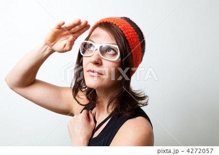 Young trendy woman saluting 4272057