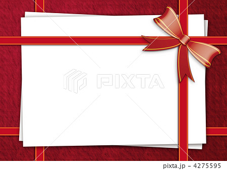 ギフトカード リボンテープ メッセージカードのイラスト素材 4275595 Pixta