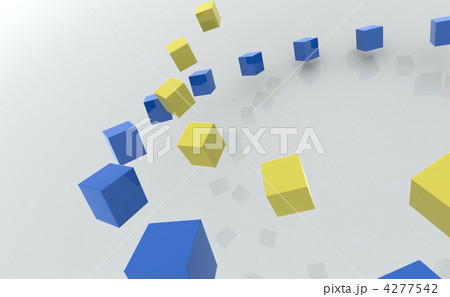 青色と黄色の立方体 4277542