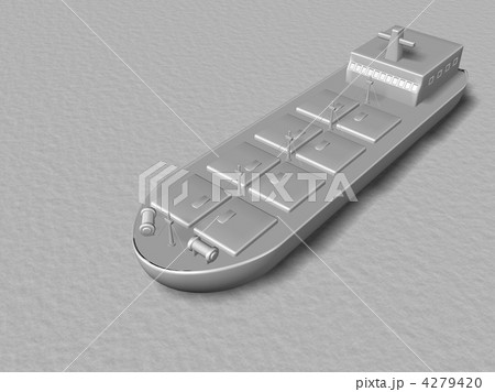 タンカー コンテナ船 乗り物のイラスト素材