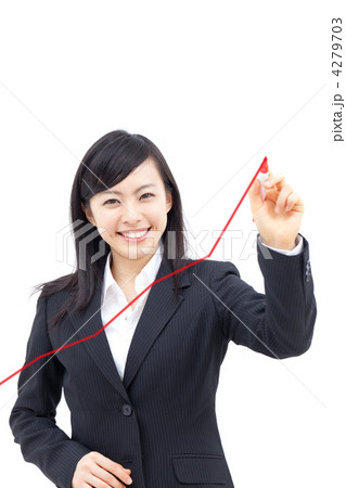 グラフを書く女性 4279703