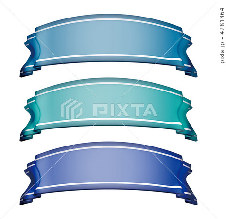 テープリボン 湾曲 イラストレーションのイラスト素材