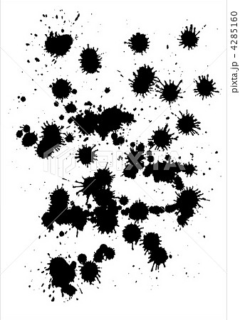 ぐしゃぐしゃ 墨 墨汁のイラスト素材