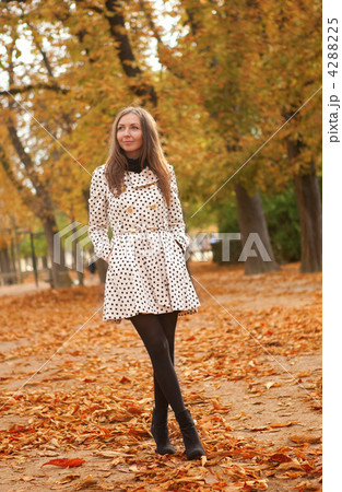 Beautiful young woman at fall Beautiful young woman at fall 4288225