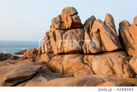 Pink granite coast in Brittany, France 4288484