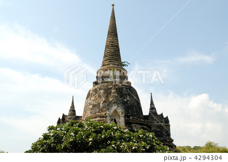 アユタヤ遺跡の仏塔 4294304