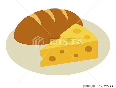 チーズとパンのイラスト素材 [4294533] - PIXTA