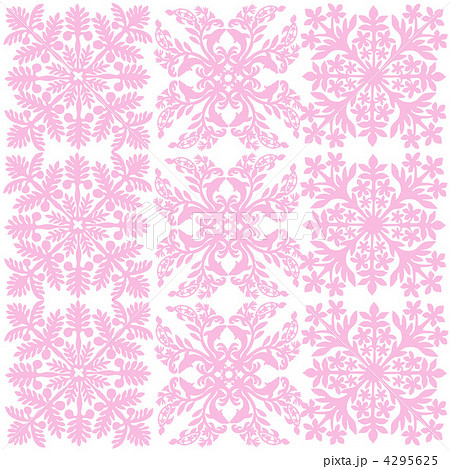 ハワイアンキルト ピンクのイラスト素材