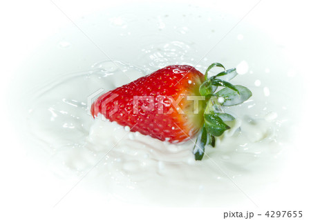 strawberry splashing into milk strawberry splashing into milk 4297655