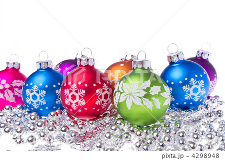 christmas balls with snowflake symbols 4298948