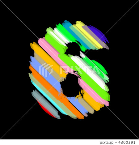 Abstract colorful number 6. 4300391