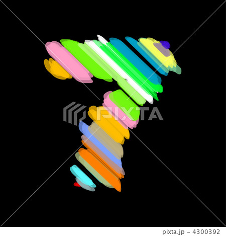 Abstract colorful number 7. 4300392