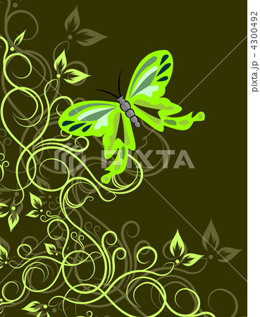 Floral background with butterfly. 4300492