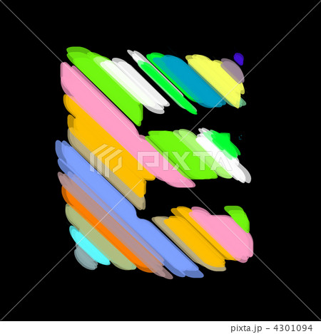 Abstract colorful alphabet. Letter E. 4301094