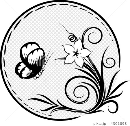Decorative flourishes element for embroidery. 4301098