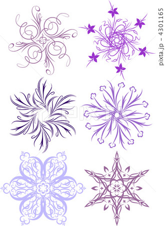 Collection of floral snowflakes. A lot of similar images in my g Collection of floral snowflakes. A lot of similar images in my g 4301165