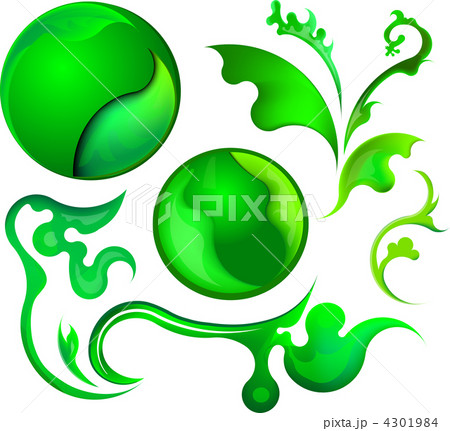 Abstract green decors. 4301984