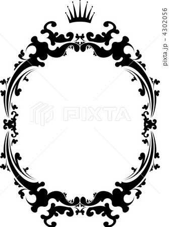 Decorative vintage frame with crown. 4302056