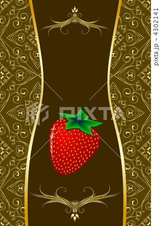 Background for design with strawberry. Background for design with strawberry. 4302141