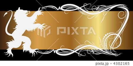 Retro frame with lion. Retro frame with lion. 4302165