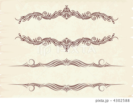 Elegant text frames.のイラスト素材 [4302588] - PIXTA