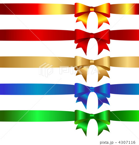 Collection of celebratory bows. Vector. 4307116