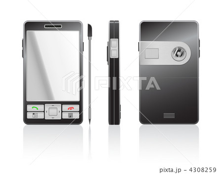 Vector photorealistic illustration of a black PDA 4308259