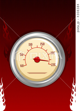 Vector speedometer with fires 4308384
