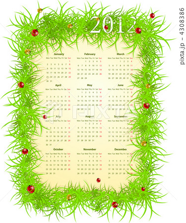 Vector illustration of spring 2012 calendar 4308386