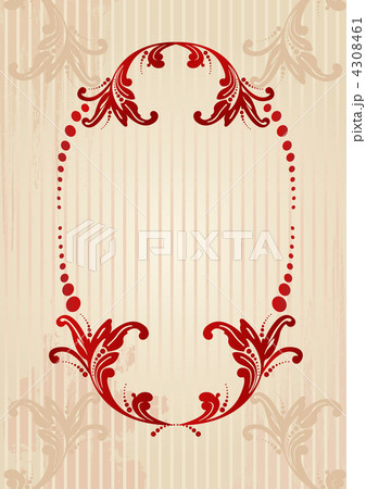 Vector illustration of a red abstract floral frame Vector illustration of a red abstract floral frame 4308461
