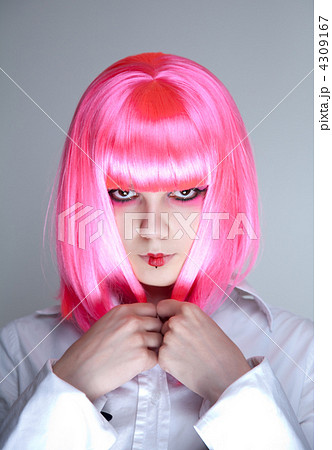 Portrait of attractive woman with Japanese make-up 4309167