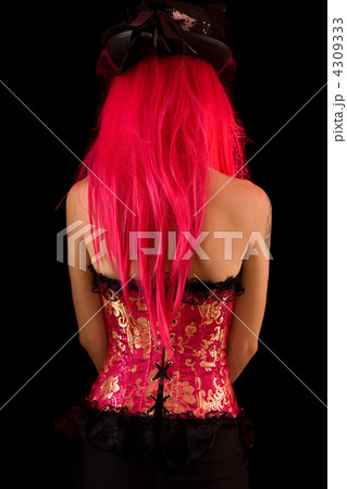 Rear view of sexy cabaret girl 4309333