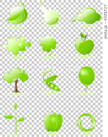 Green glossy icon set Green glossy icon set 4309727