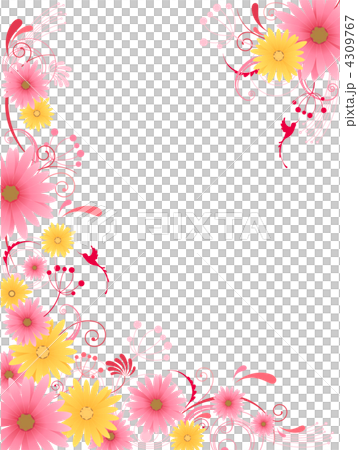 Floral Background With Flowers Stock Illustration 4309767 Pixta