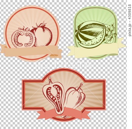 set of colored vintage labels 4309818