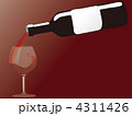 Red wine pouring down from a wine bottle 4311426