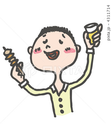 酔っぱらいのイラスト素材