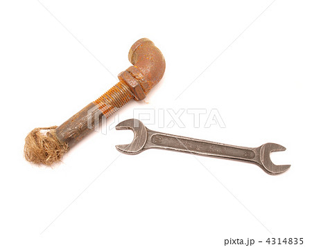 Old a pipe and a wrench Old a pipe and a wrench 4314835