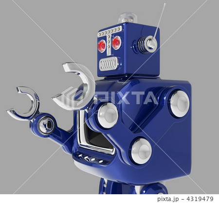 レトロロボット 側面 のイラスト素材