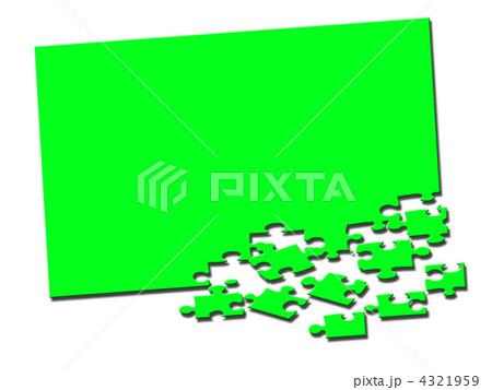 緑のジグソーパズルフレーム 4321959