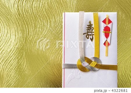 ご祝儀袋　金背景 4322681