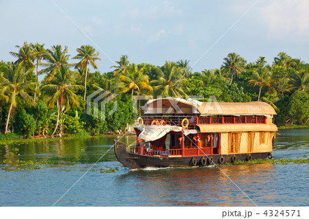 Houseboat on Kerala backwaters, India 4324571