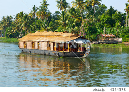 Houseboat on Kerala backwaters, India 4324578