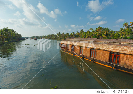 Houseboat on Kerala backwaters, India 4324582