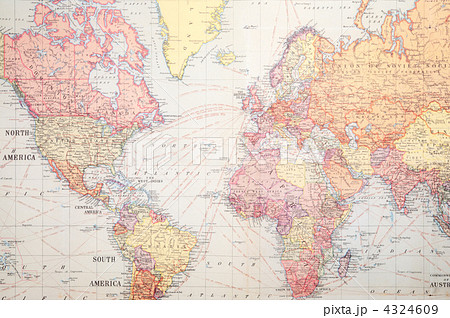 世界地図 大陸 ユーラシア大陸の写真素材