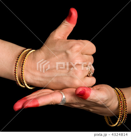 Shivalinga hasta of indian dance Bharata Natyam 4324814