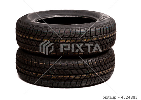 Two car tires isolated 4324883