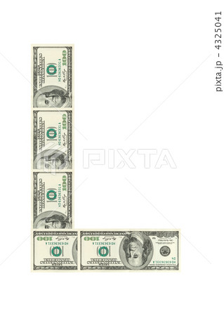 Letter L made of dollars 4325041